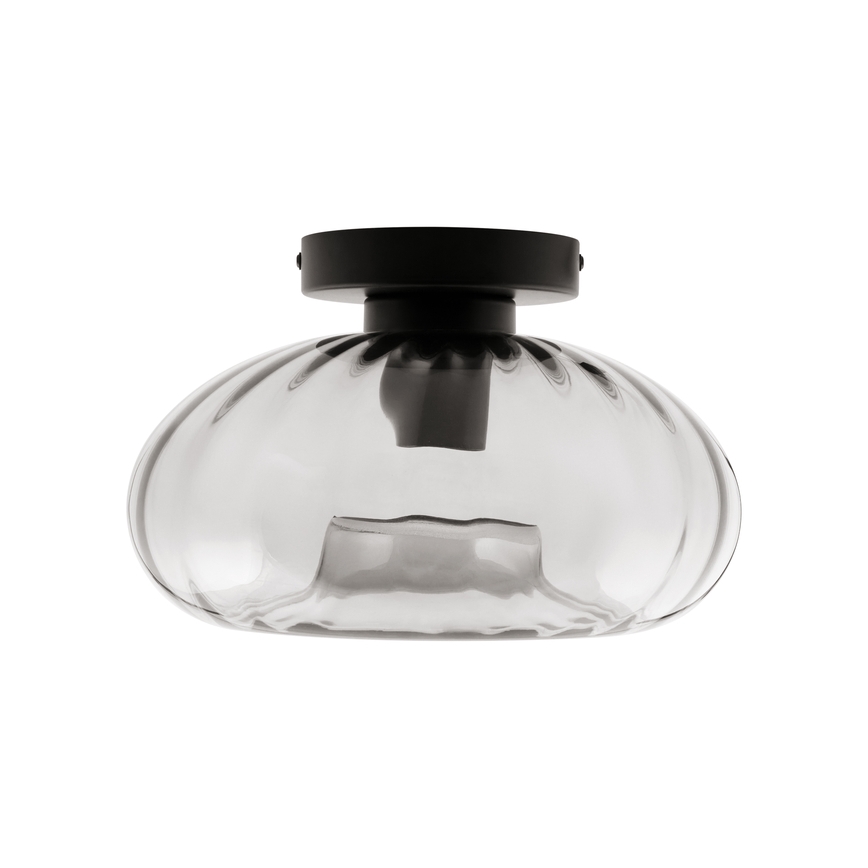 Osram - Deckenleuchte DECOR SMOKE 1xE27/12W/230V Ø 28 cm schwarz/rauchgrau