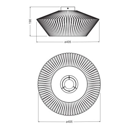 Osram - Deckenleuchte DECOR STRIPES 1xE27/10W/230V, Ø 40,5 cm, beige