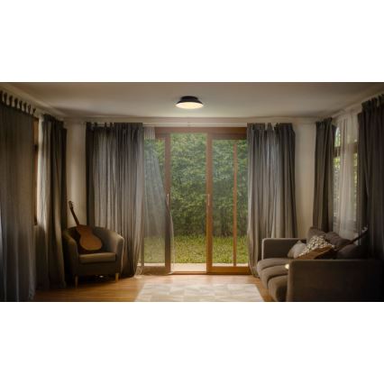 Osram - Deckenleuchte ORBIS MILAN 2xE27/10W/230V Ø 30,5 cm schwarz