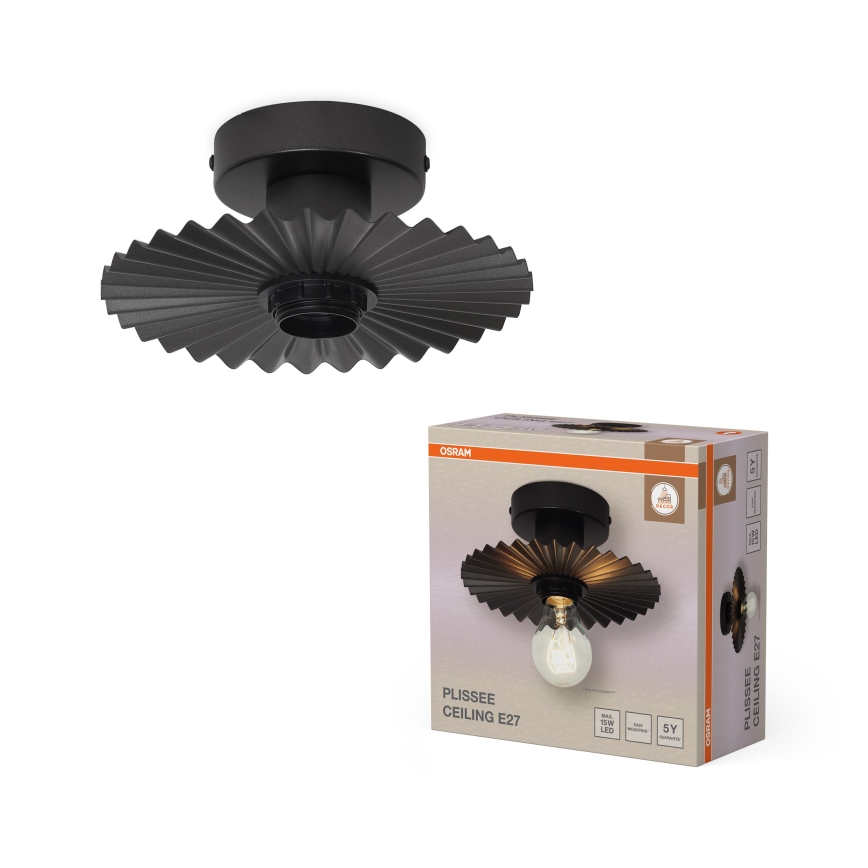 Osram - Deckenleuchte PLISSEE 1xE27/15W/230V Ø 20 cm anthrazit