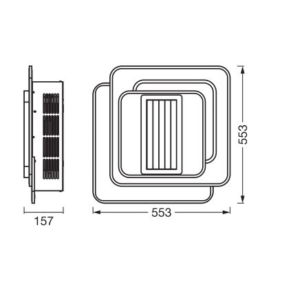 Osram - LED-dimmbare Deckenleuchte mit Ventilator LED/55W/230V 3000-6500K weiß + Fernbedienung