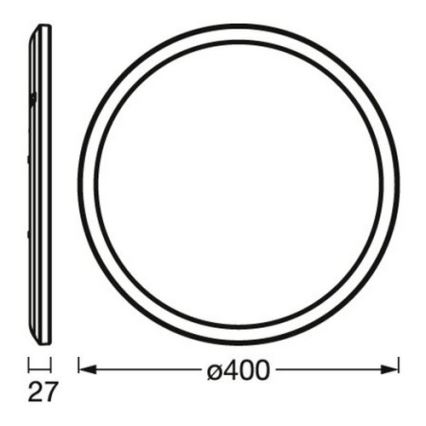 Osram - dimmbare LED-Deckenleuchte ORBIS LED/22W/230V, weiß