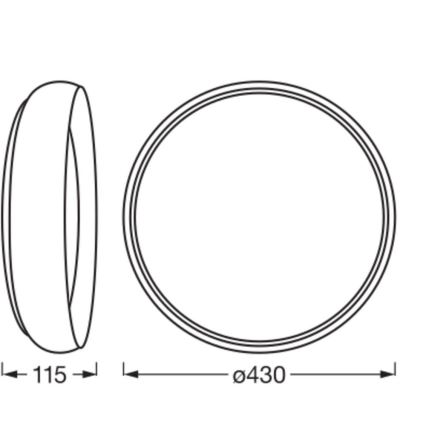 Osram - Dimmbare LED-Deckenleuchte ORBIS LIVIA LED/24W/230V Ø 43 cm weiß/braun