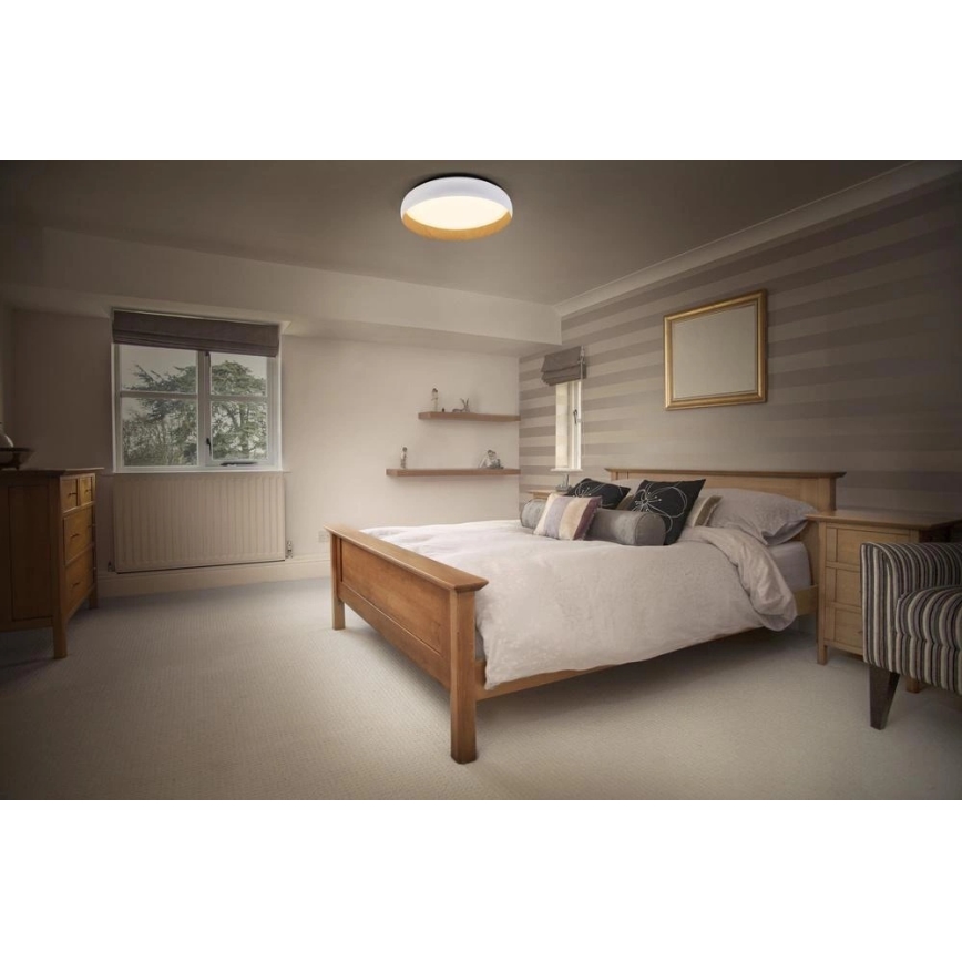 Osram - LED-dimmbare Deckenleuchte ORBIS LIVIA LED/36W/230V Ø 52 cm weiß/braun