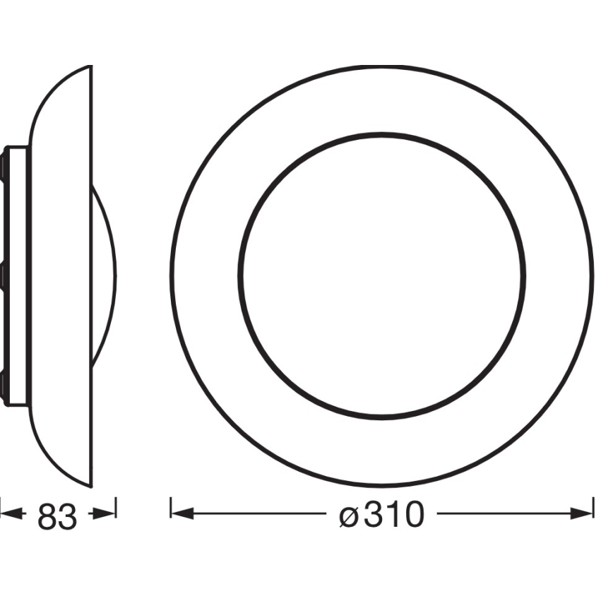 Osram - dimmbare LED-Deckenleuchte ORBIS PLATE LED/19W/230V Durchmesser 31 cm grün/schwarz