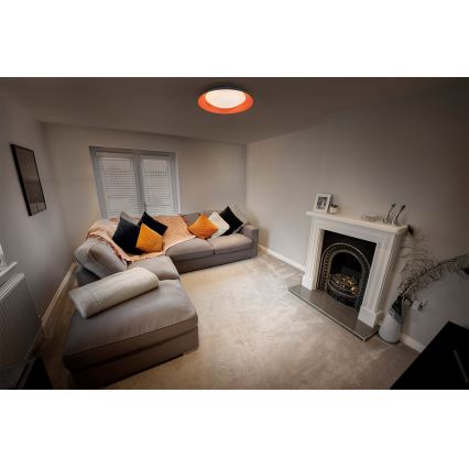 Osram - LED-dimmbare Deckenleuchte ORBIS PLATE LED/45W/230V Ø 48 cm orange/schwarz