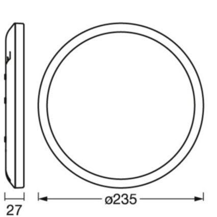 Osram - Dimmbare LED-Deckenleuchte ORBIS ULTRA SLIM LED/15W/230V 3000K Ø 23,5 cm schwarz
