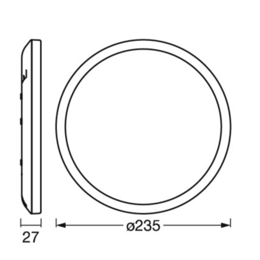 Osram - Dimmbare LED-Deckenleuchte ORBIS ULTRA SLIM LED/15W/230V 3000K Ø 23,5 cm schwarz