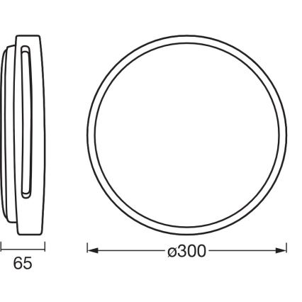 Osram - dimmbare LED-Deckenleuchte ORBIS WOODBURRY LED/16W/230V Ø 30 cm
