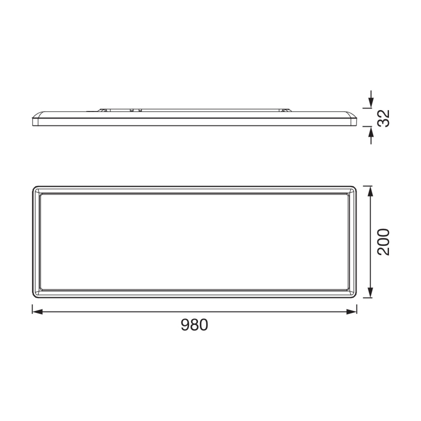 Osram - Dimmbare LED-Deckenleuchte für Badezimmer PLANON EASYFIX LED/30W/230V 2600-6000K 20x98 cm IP54 schwarz + Fernbedienung