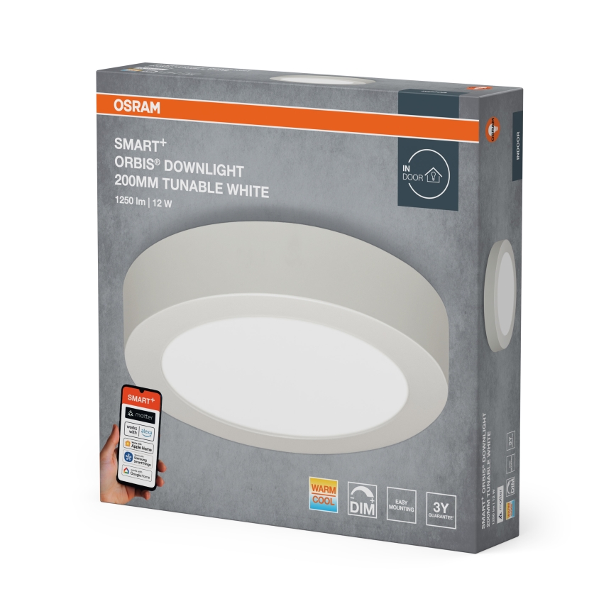 Osram - LED-dimmbare Deckenleuchte SMART+ DOWNLIGHT LED/12W/230V Ø 20 cm 3000-6500K Wi-Fi