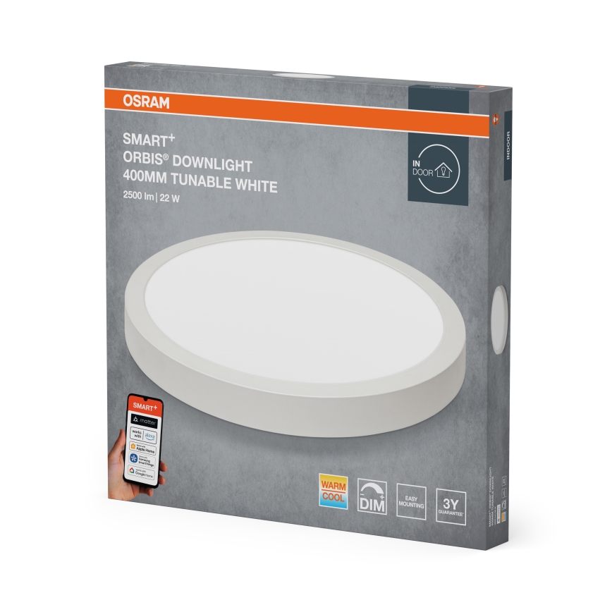 Osram - SMART+ DOWNLIGHT LED-dimmbare Deckenleuchte LED/22W/230V Ø 40 cm 3000-6500K Wi-Fi