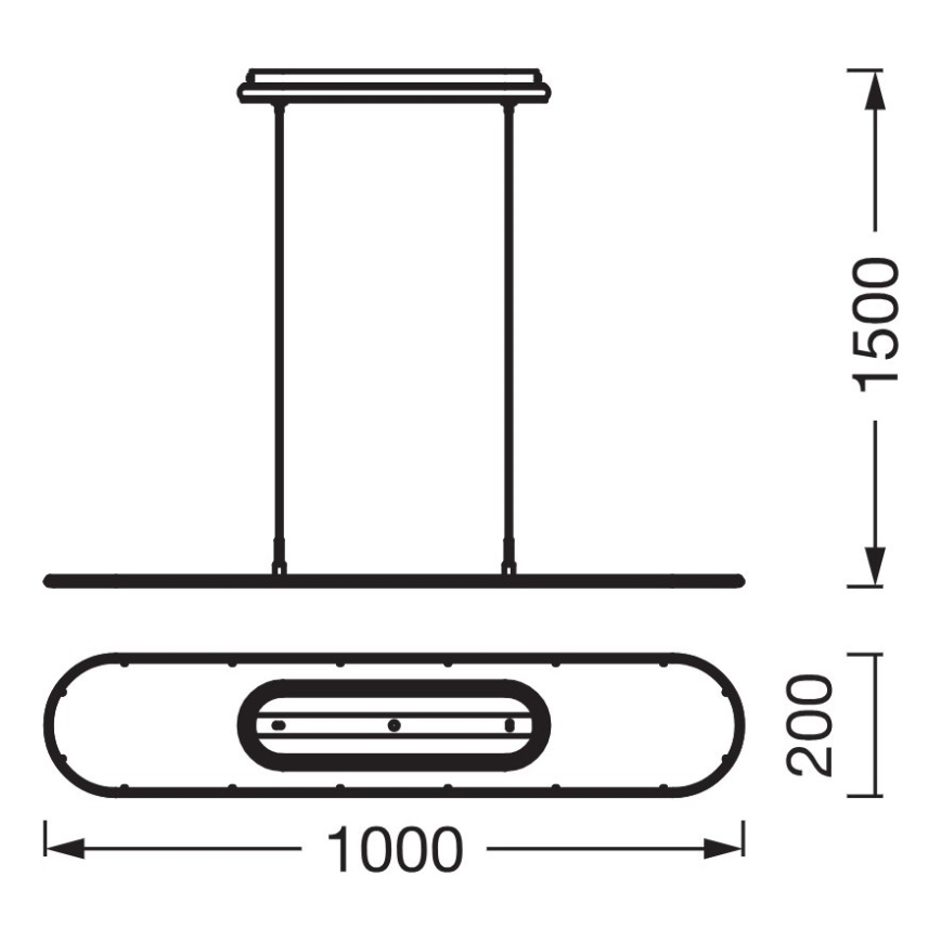 Osram - Dimmbare LED-Pendelleuchte mit Seilaufhängung OFFICE LINE LED/57W/230V 4000K 100 cm CRI 90 weiß