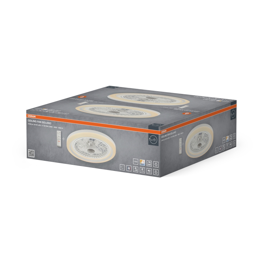 Osram - SOLANO LED dimmbare Deckenleuchte mit Ventilator LED/26W/230V 3000/4000/6500K + Fernbedienung