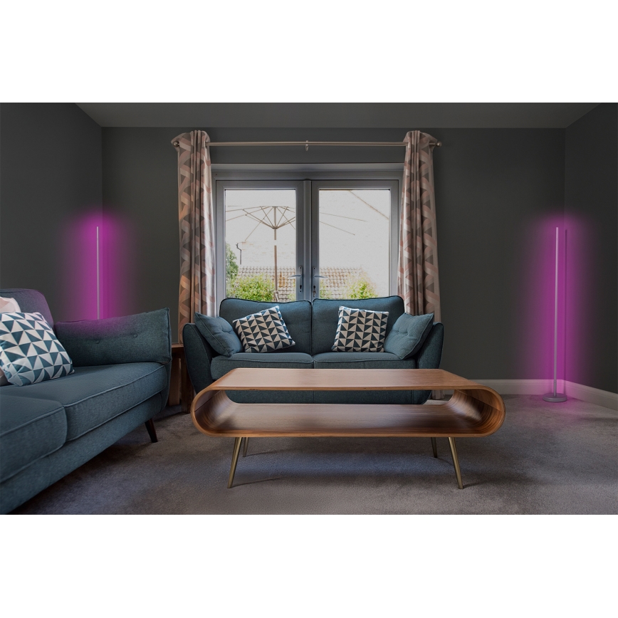 Osram - LED RGBW dimmbare Stehleuchte SMART+ MAGIC LED/11,5W/230V 2700-6500K silber Wi-Fi + Fernbedienung