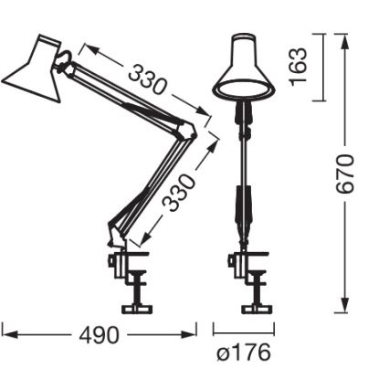 Osram - dimmbare LED-Schreibtischlampe mit Clip OFFICE LINE LED/9W/230V 3000K weiß