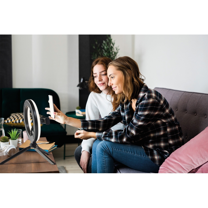 Osram - Dimmbare LED-Tischlampe mit Ständer und Halterung zum Vloggen LED/5,5W/USB 3000-6500K 210 mAh