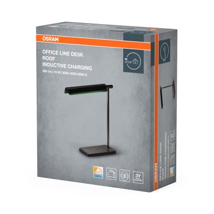 Osram - Dimmbare LED-Schreibtischlampe OFFICE LINE LED/19W/230V 3000/4000/6500K schwarz