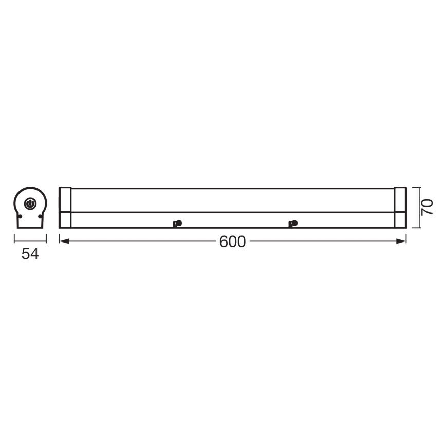 Osram - dimmbare LED-Spiegelleuchte ORBIS TUBE LED/12W/230V 60 cm IP44 weiß