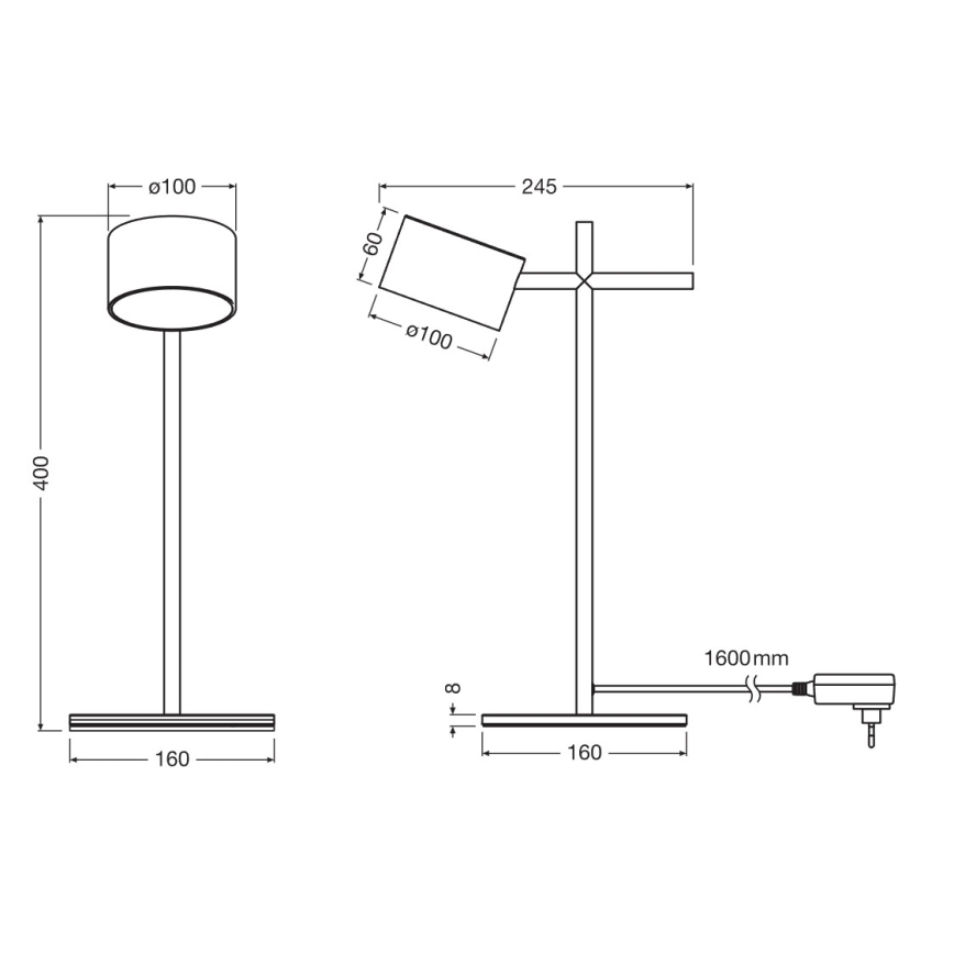Osram - LED-dimmbare Touch-Tischlampe DECOR KYOTO LED/12W/230V CRI 90 schwarz