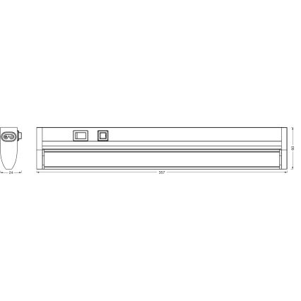 Osram - LED dimmbare Unterbauleuchte LINEAR TURN LED/6W/230V 3000/4000/6500K 35 cm schwarz