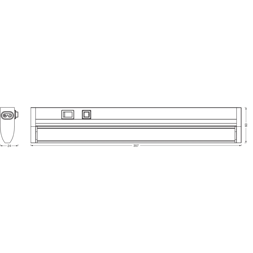 Osram - LED dimmbare Unterbauleuchte LINEAR TURN LED/6W/230V 3000/4000/6500K 35 cm schwarz