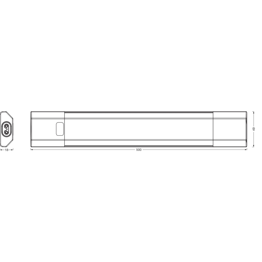 Osram - Dimmbare LED-Unterbauleuchte mit Bewegungsmelder LINEAR EDGE LED/8W/230V 3000/4000/6500K 50 cm schwarz