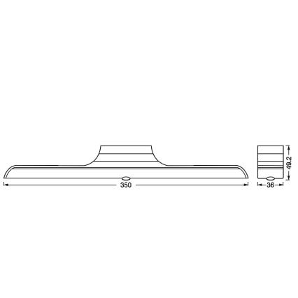 Osram - dimmbare LED-Unterbauleuchte mit Bewegungs- und Dämmerungssensor LINEAR LED/5W/3,7V 2200 mAh 3000K 35 cm weiß