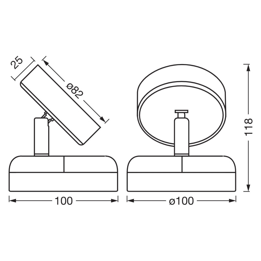 Osram - Dimmbare, wiederaufladbare Touch-Wandleuchte NIGHTLUX LED/1,8W/5V schwarz