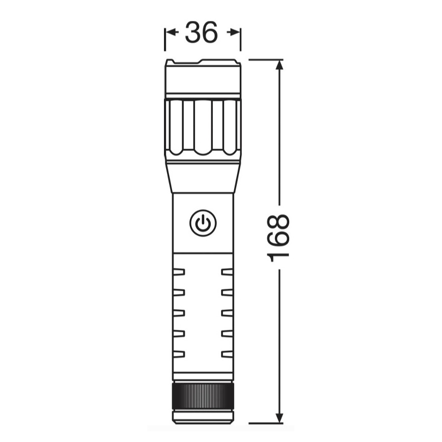Osram - Dimmbare, wiederaufladbare LED-Taschenlampe LEDINSPECT PRO TORCH 500 LED/6W/3,7V 2200 mAh IP44