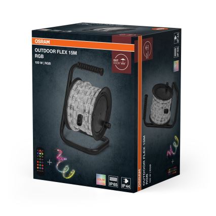 Osram - LED RGB dimmbarer Außen-LED-Streifen FLEX 15m LED/100W/230V IP65 + Fernbedienung