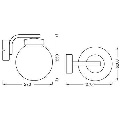 Osram - ENDURA CLASSIC Außenwandleuchte 1xE27/40W/230V IP54, anthrazit