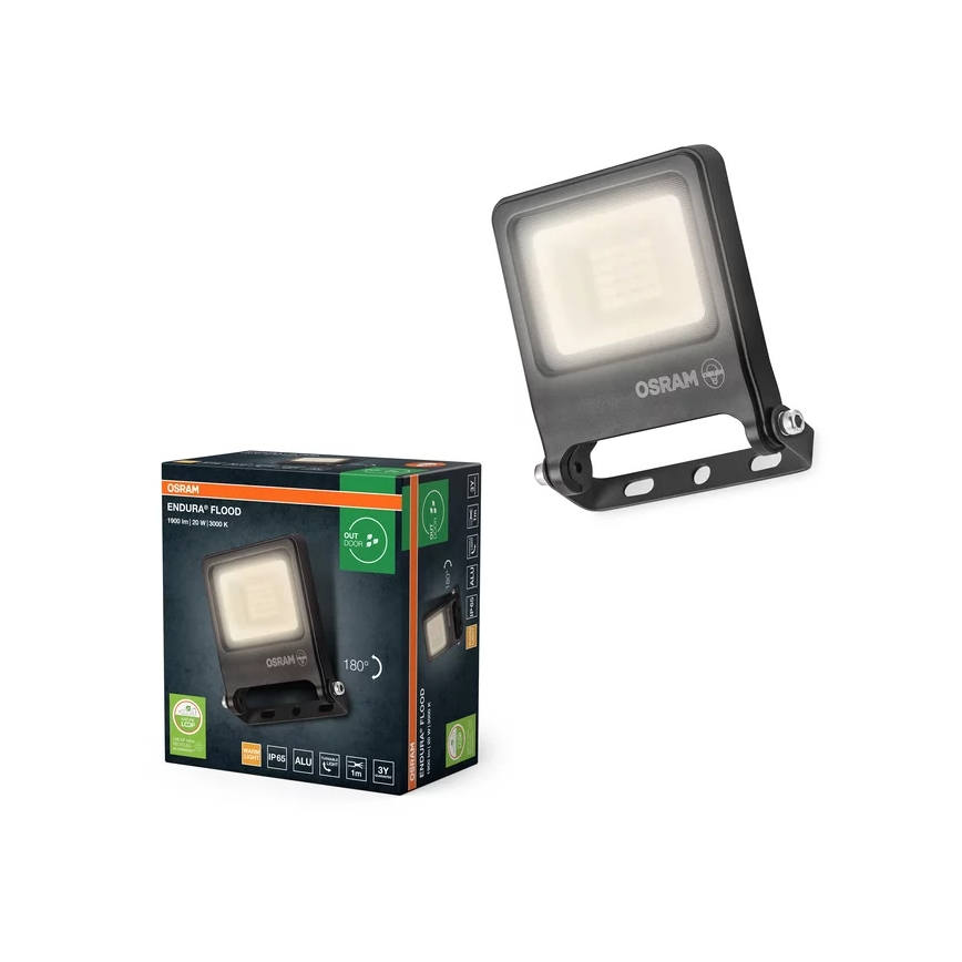 Osram - ENDURA LED-Strahler 20 W / 230 V, 3000 K, IP65, Anthrazit