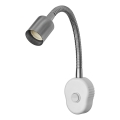 Osram - Flexible Wandleuchte PLUG TUBE FLEX 1xGU10/5W/230V matt chrom/weiß