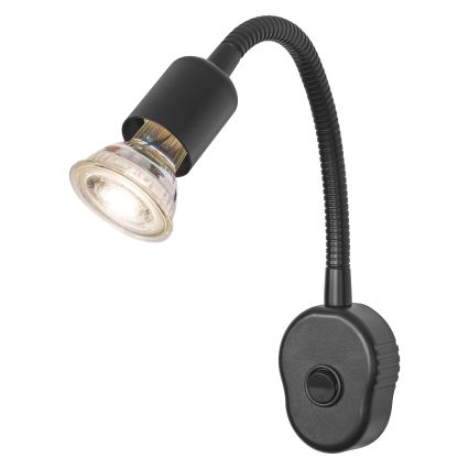Osram - Flexible Wandleuchte PLUG TUBE FLEX 1xGU10/5W/230V schwarz