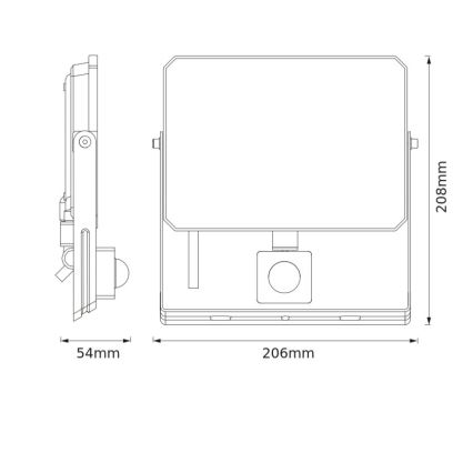 Osram - LED-Reflektor mit Bewegungs- und Dämmerungssensor FLOODLIGHT LED/50W/230V 6500K IP65 schwarz