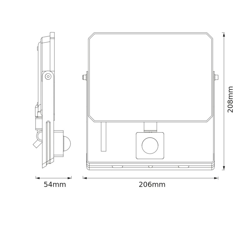Osram - LED-Reflektor mit Bewegungs- und Dämmerungssensor FLOODLIGHT LED/50W/230V 6500K IP65 schwarz