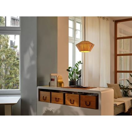 Osram - Hängeleuchte mit Drahtseilaufhängung DECOR STRIPES 1xE27/10W/230V Ø 30,5 cm beige