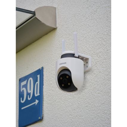 Osram - Intelligente Außenkamera 360° mit Sensor 2K SMART+ 230V IP65 Wi-Fi
