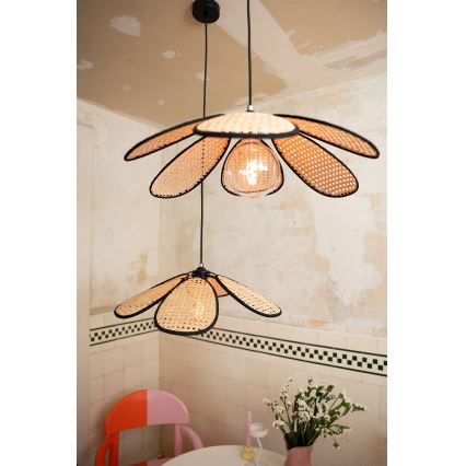 Osram - Kabel-Pendelleuchte DECOR RATTAN 1xE27/15W/230V Ø 58 cm beige/schwarz