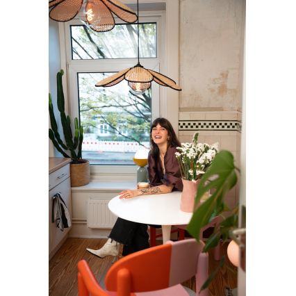 Osram - Kabel-Pendelleuchte DECOR RATTAN 1xE27/15W/230V Ø 58 cm beige/schwarz