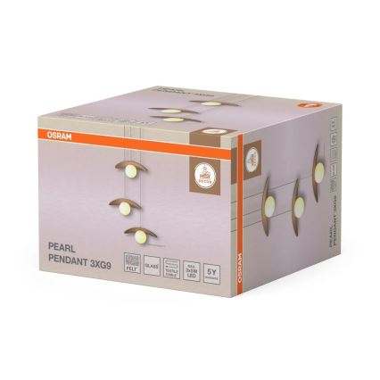 Osram - kabelabhängige Hängeleuchte DECOR PEARL 3xG9/5W/230V beige