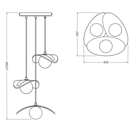 Osram - kabelabhängige Hängeleuchte DECOR PEARL 3xG9/5W/230V beige