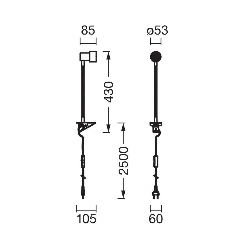 Osram - Klemmlampe CLIP STEP FLEX 1xGU10/5W/230V schwarz
