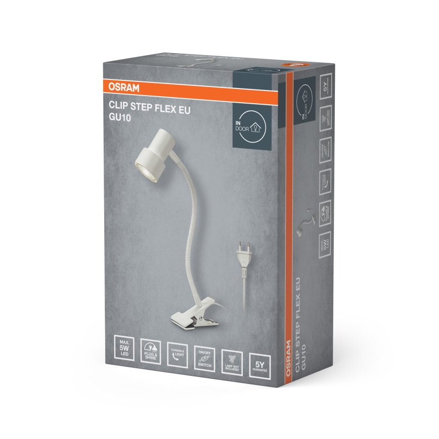 Osram - Klemmlampe CLIP STEP FLEX 1xGU10/5W/230V weiß