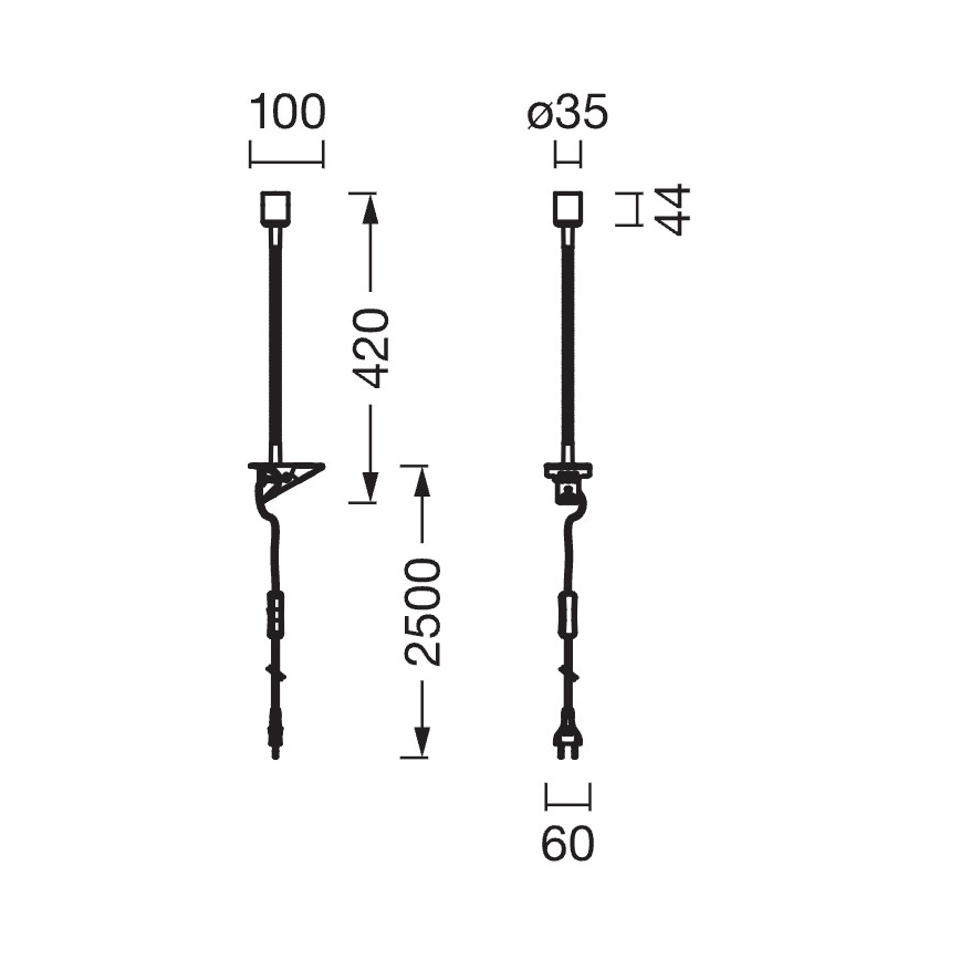 Osram - Lampe mit Clip CLIP TUBE FLEX 1xGU10/5W/230V schwarz