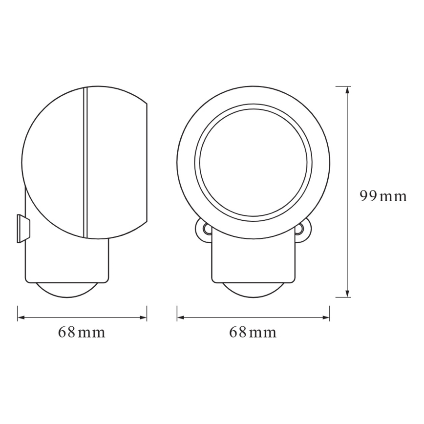 Osram - LED Außen-Orientierungsleuchte mit Bewegungs- und Dämmerungssensor SPYLUX LED/0,3W/4,5V IP43 weiß