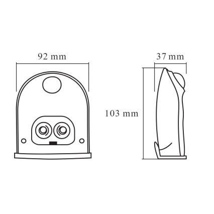 Osram - LED Außenwandleuchte mit Sensor DOORLED LED/0,5W/3xAA IP54 silber