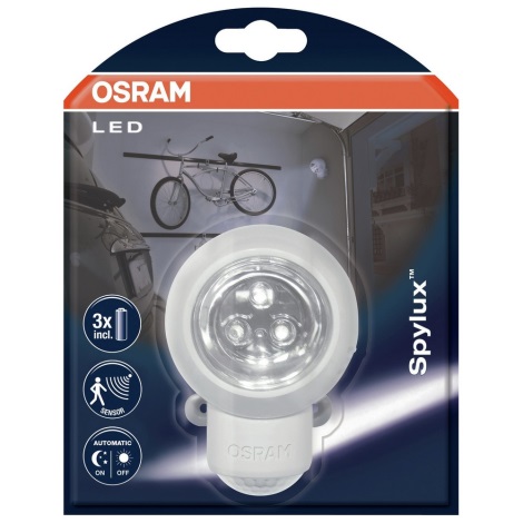 Osram - LED Auβen-Wandbeleuchtung mit Sensor SPYLUX 1xLED/0,3W/4,5V
