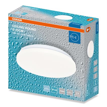 Osram - LED-Badezimmer-Deckenleuchte CEILING ROUND LED/12W/230V 6500K Ø 26 cm IP44 weiß